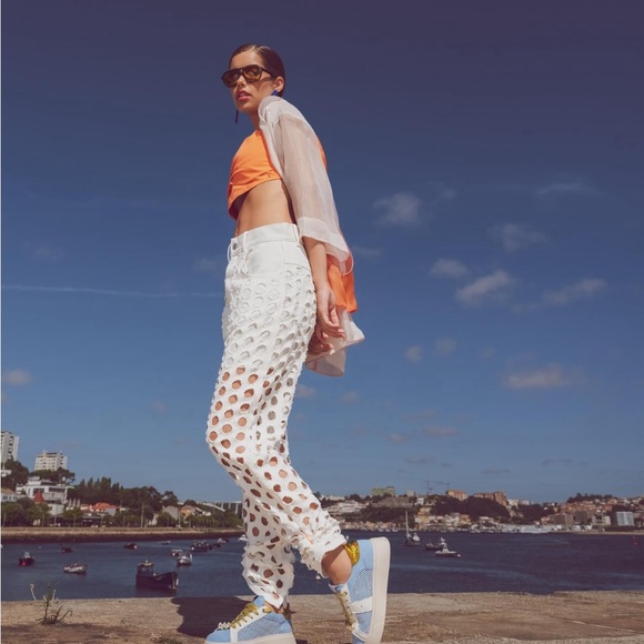 MAISON MARGIELA HIGH WAIST CUT OUT 5 POCKETS JEANS - Picture 2 of 7